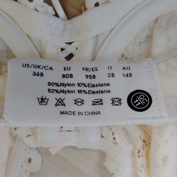 WingsLove Floral Lace Bra 36B NWT - Picture 9 of 9